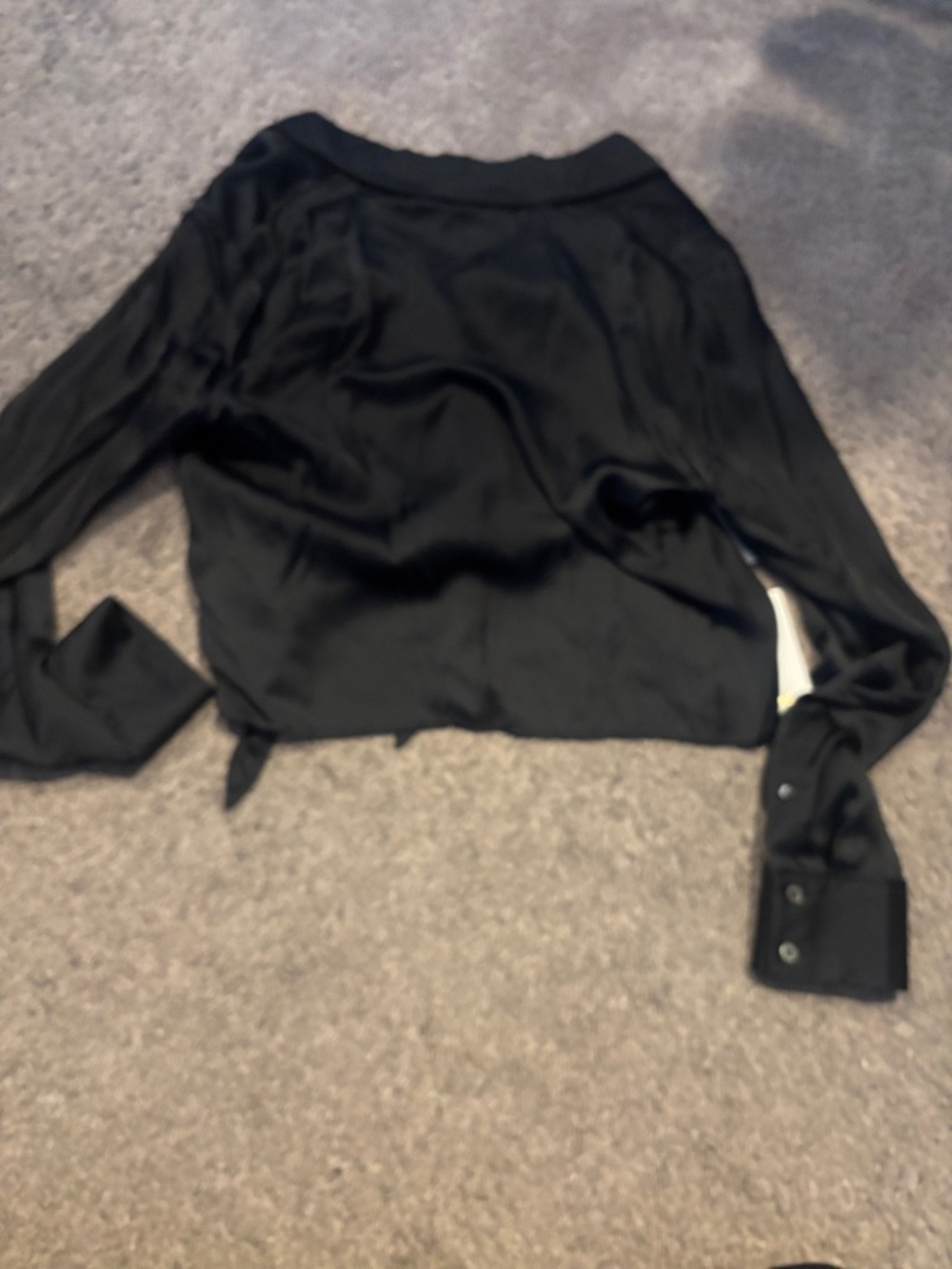 Wilfred Black Satin Tie-Front Blouse - Picture 5 of 5